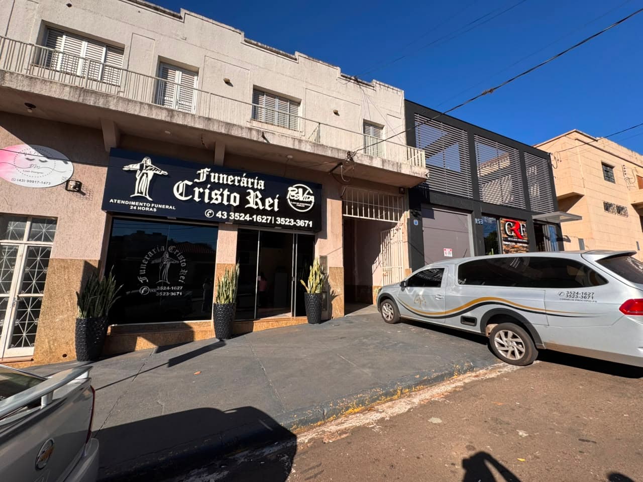Fachada da Funerária Cristo Rei em Cornélio Procópio